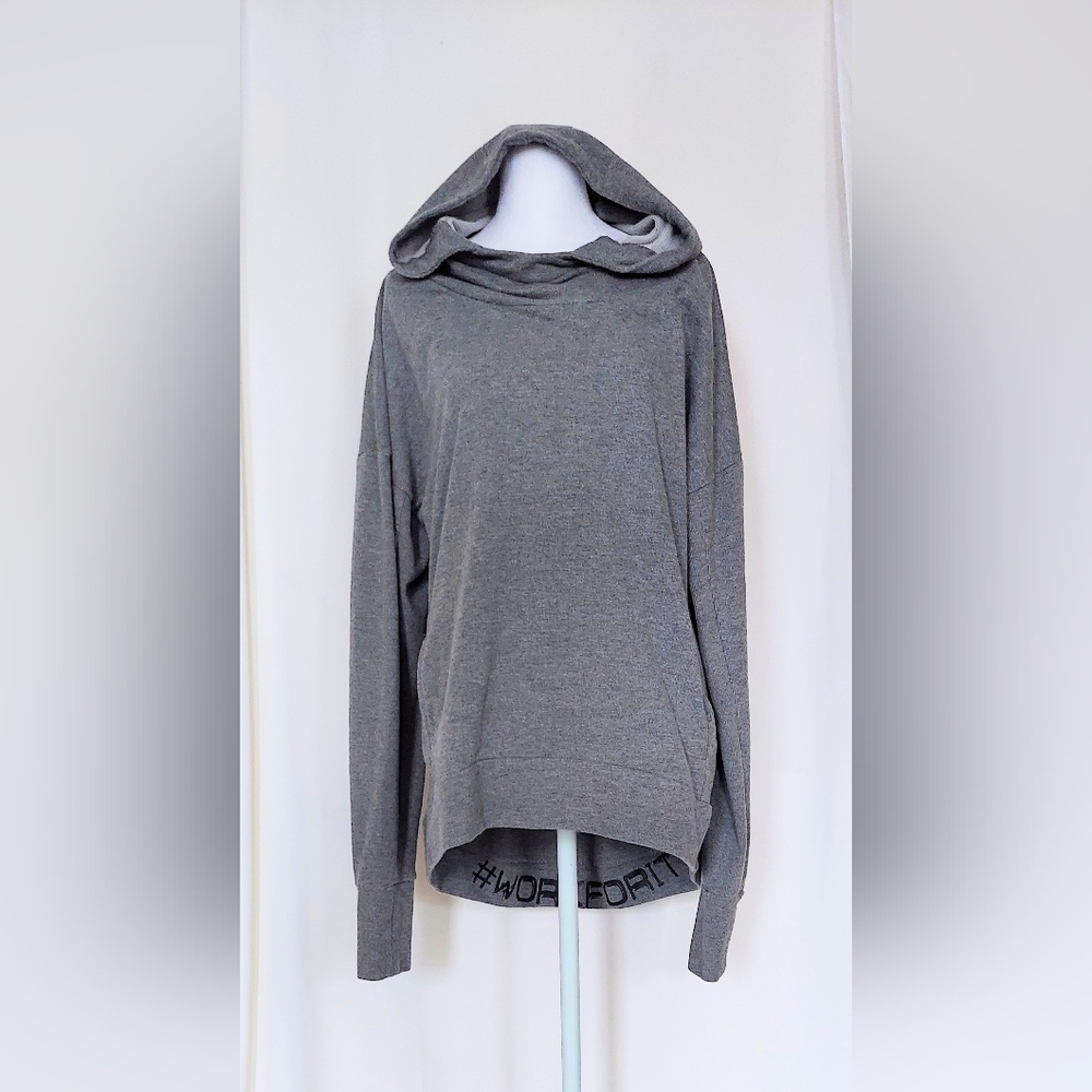 Jessica Simpson Long Sleeve Hooded Athletic Sweatshirt Size Large #WorkForIt